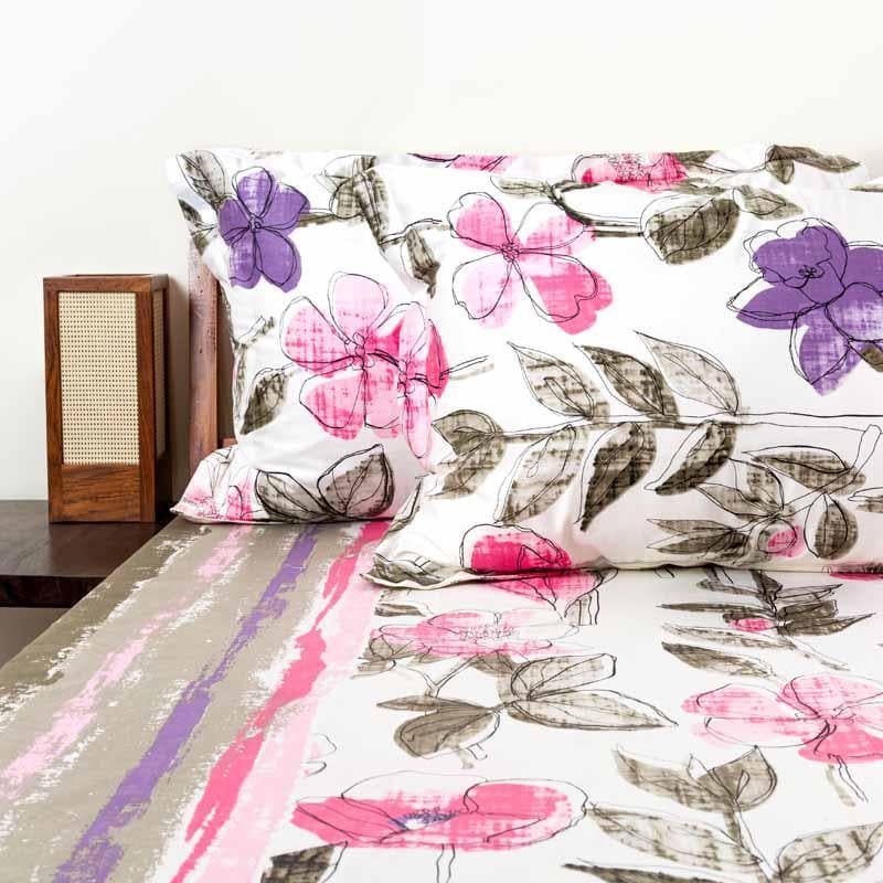 Buy Hana Printed Bedsheet Bedsheets from Vaaree