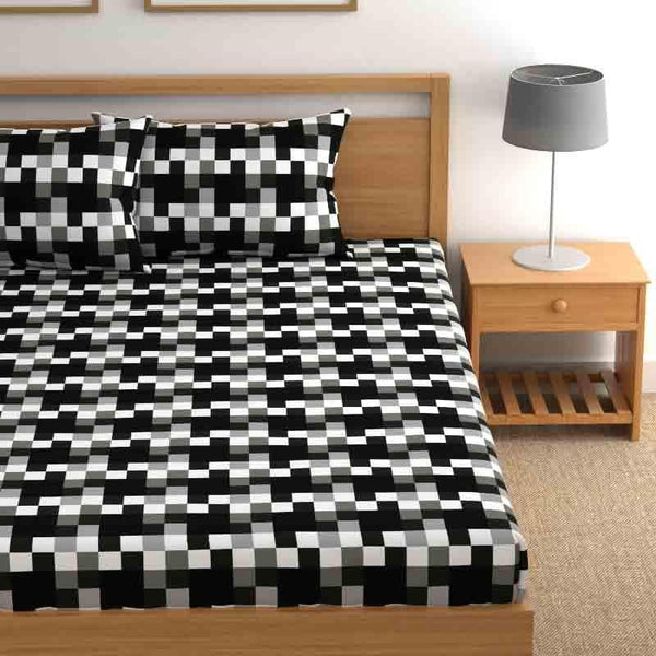 Buy Houndstooth Bedsheet Bedsheets from Vaaree