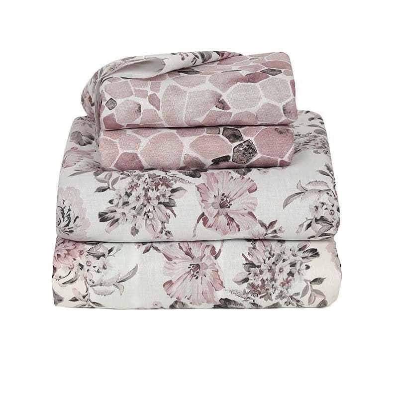 Buy Imperial Blossoms Bedsheet- Pink Bedsheets from Vaaree