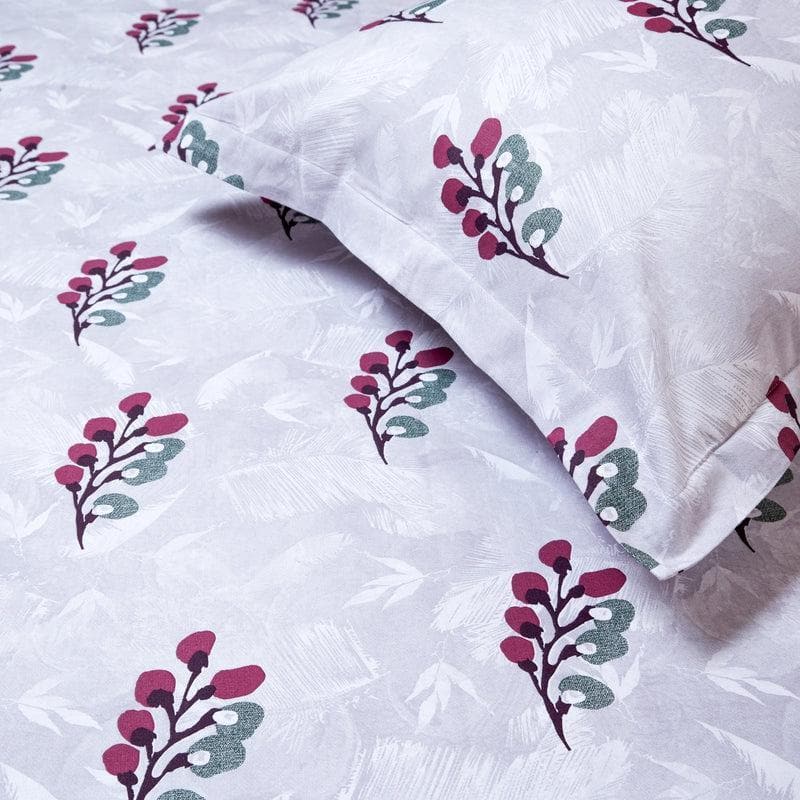 Buy Leafy Affair Bedsheet- Red Bedsheets from Vaaree