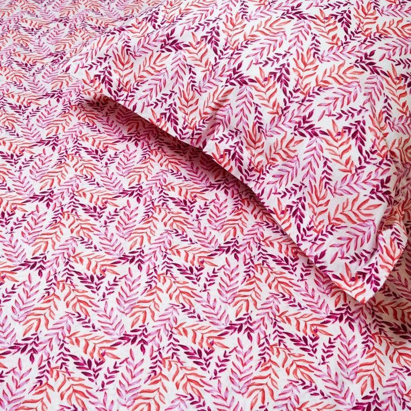 Buy Leafy Vine Bedsheet- Pink Bedsheets from Vaaree