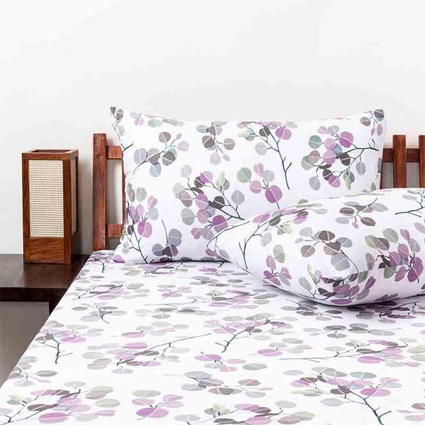 Bedsheets - Litchee Bedsheet - Plum