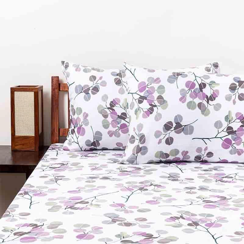 Bedsheets - Litchee Bedsheet - Plum