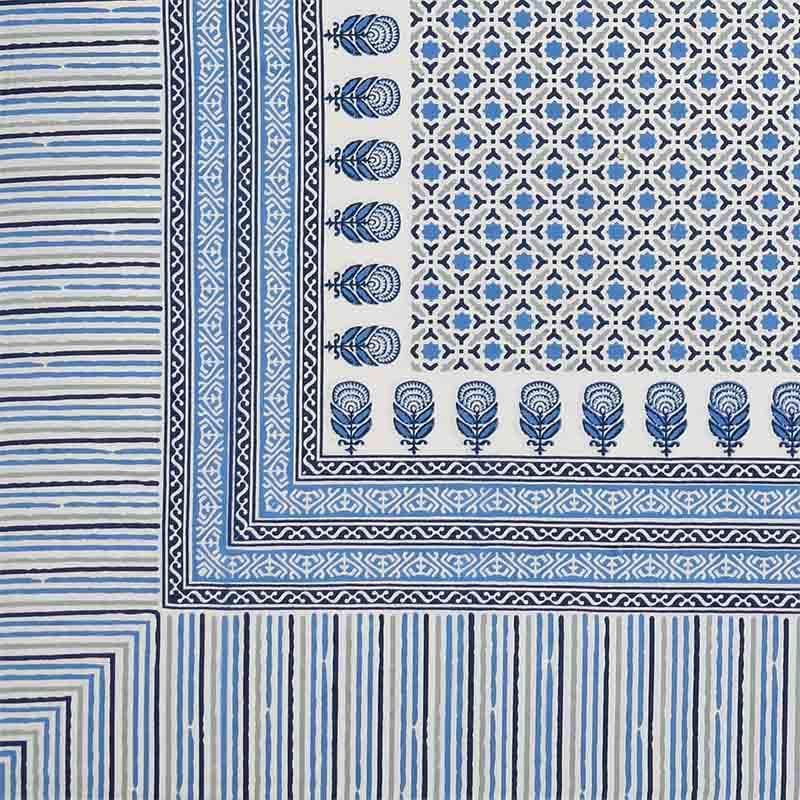 Bedsheets - Mad Over Motifs Bedsheet - Blue