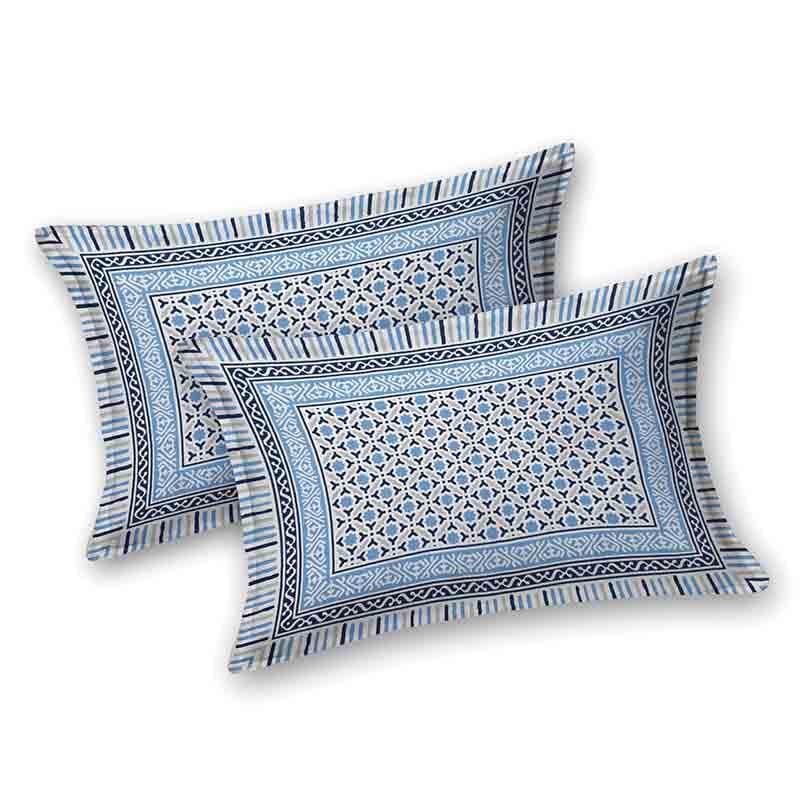 Bedsheets - Mad Over Motifs Bedsheet - Blue