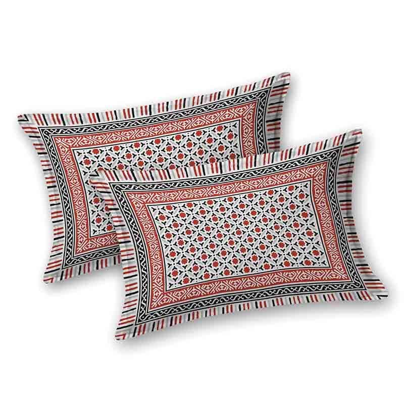 Buy Mad Over Motifs Bedsheet - Red Bedsheets from Vaaree