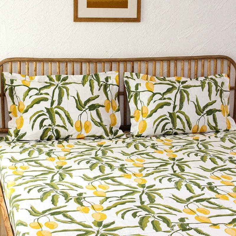 Buy Amra Bedsheet - Yellow Bedsheets from Vaaree