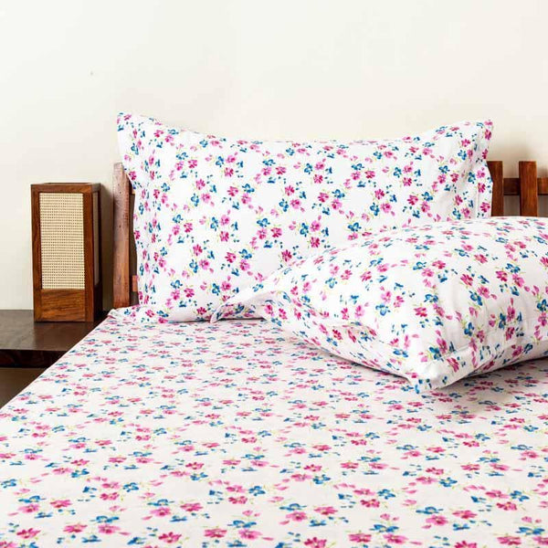 Buy Margot Printed Bedsheet - Pink Bedsheets from Vaaree