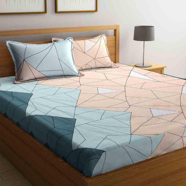 Buy Mosaic Geometric Fitted Sheet Bedsheets from Vaaree