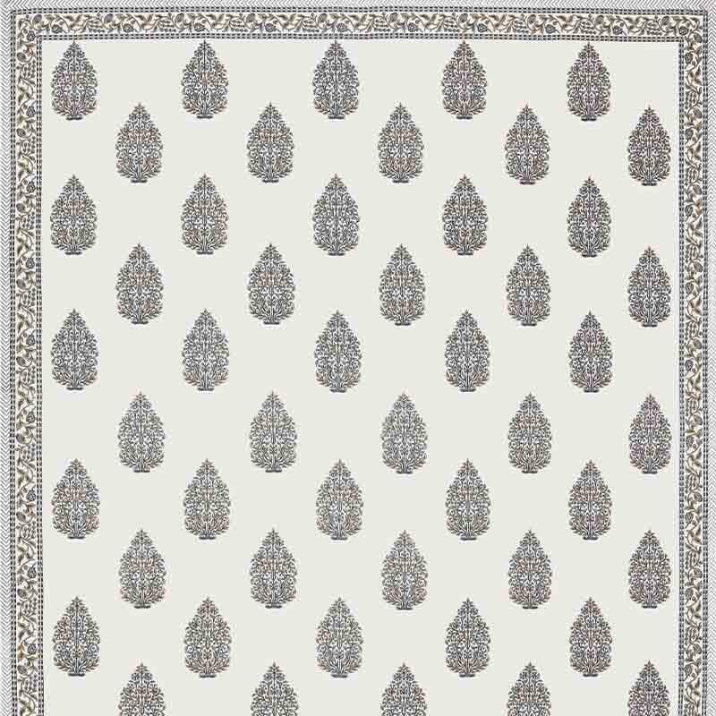 Buy Mughal Butidar Bedsheet - Grey Bedsheets from Vaaree