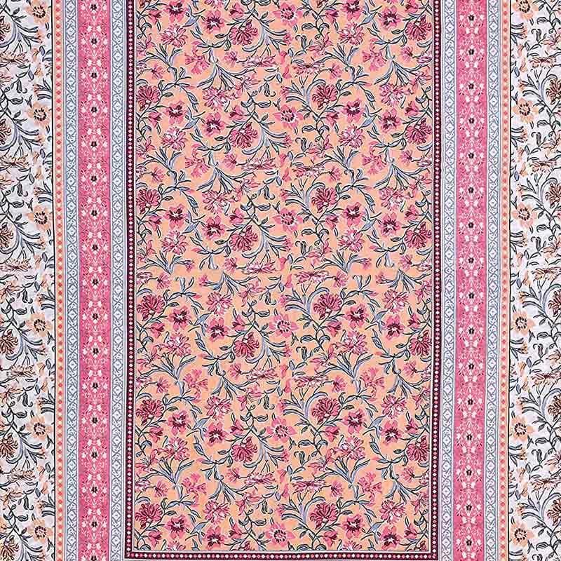 Buy Nazakat Jaipuri Bedsheet - Light Pink Bedsheets from Vaaree