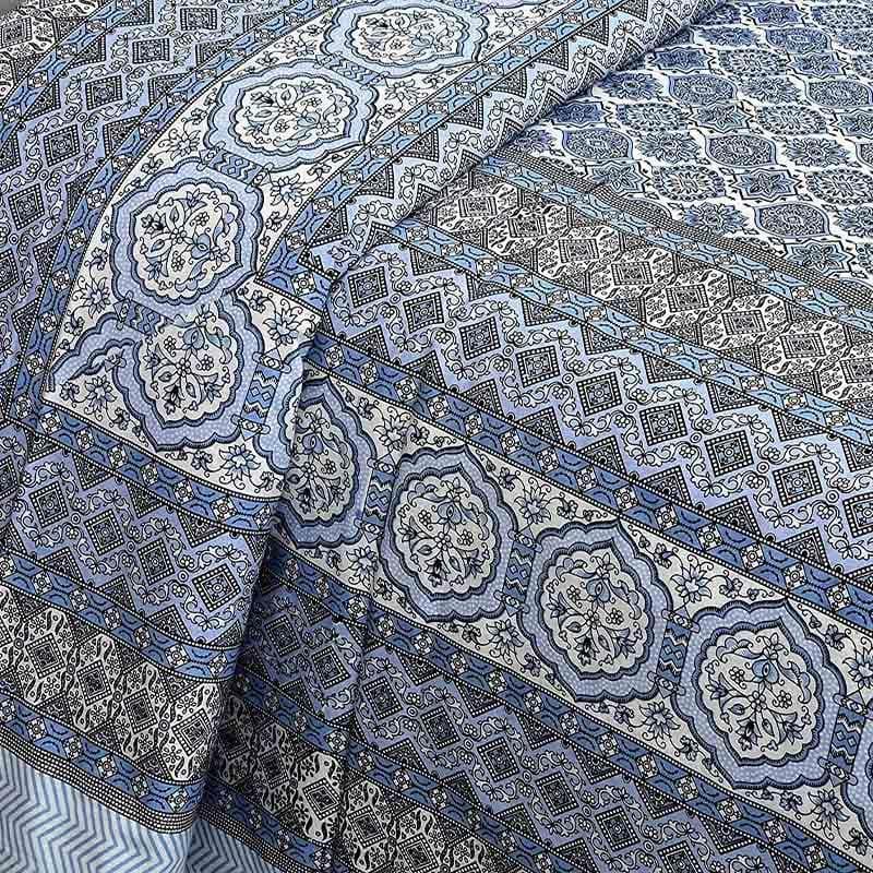 Buy Neelambari Jaipuri Bedsheet - Grey Bedsheets from Vaaree