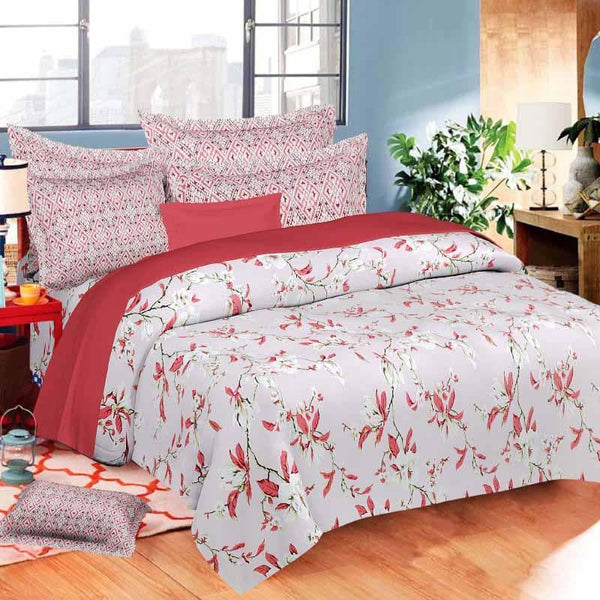 Buy Neo Floral Burst Printed Bedsheet - Pink Bedsheets from Vaaree