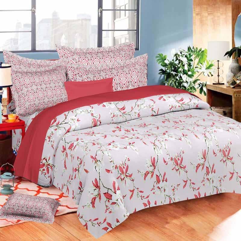 Buy Neo Floral Burst Printed Bedsheet - Pink Bedsheets from Vaaree