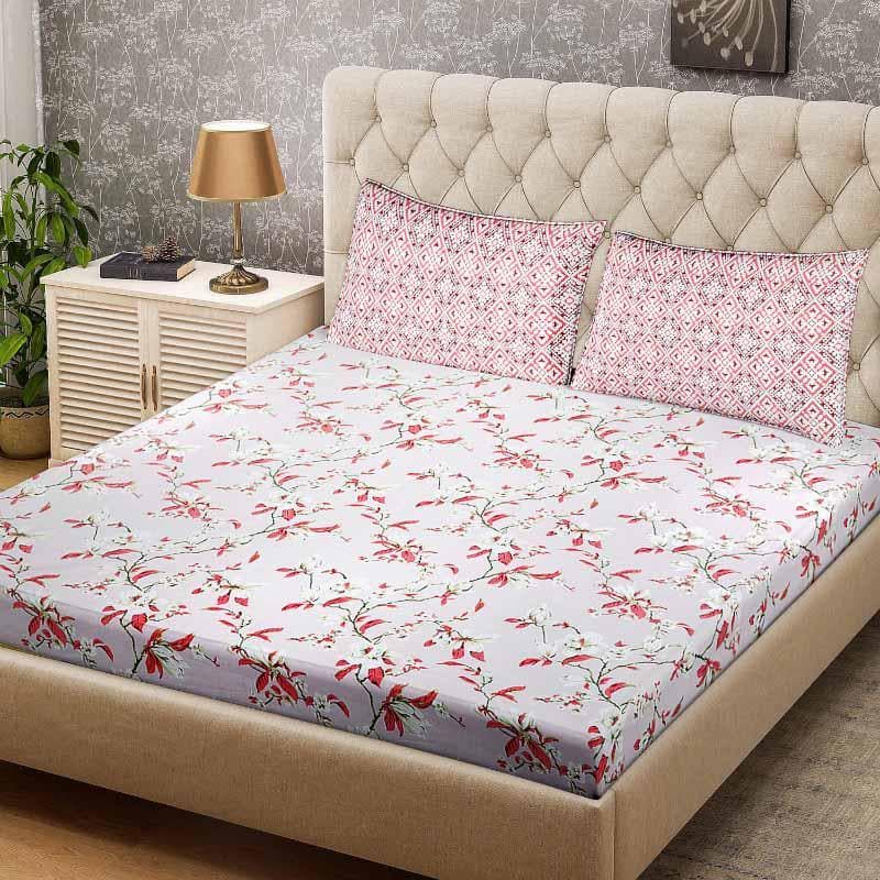 Buy Neo Floral Burst Printed Bedsheet - Pink Bedsheets from Vaaree