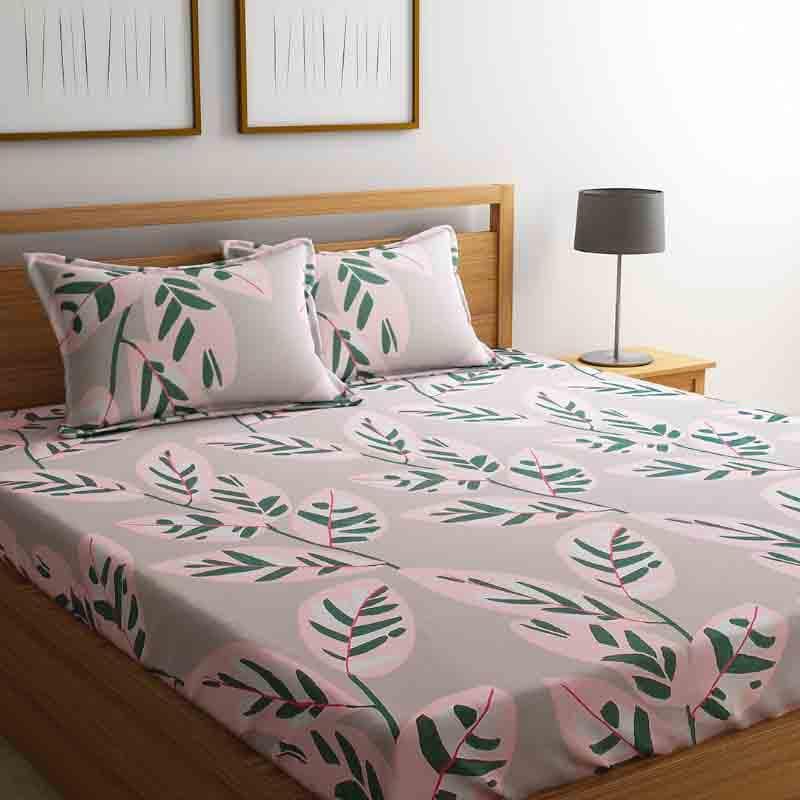 Buy Painterly Leaves Bedsheet Bedsheets from Vaaree