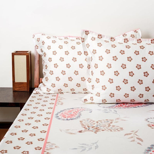 Buy Bedsheets - Paisley LaLa Land Bedsheet - Rust & Red at Vaaree online