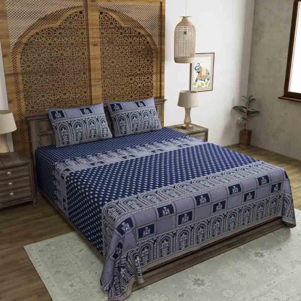 Buy Palacia Bedsheet - Blue Bedsheets from Vaaree