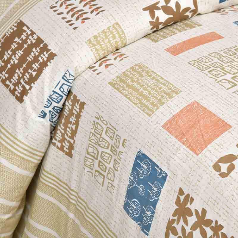 Buy Patch Match Bedsheet - Brown Bedsheets from Vaaree