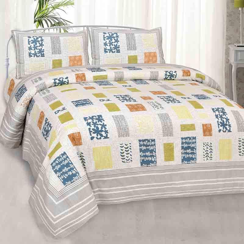 Buy Patch Match Bedsheet - Grey Bedsheets from Vaaree