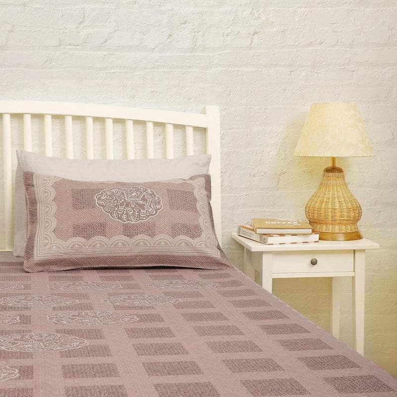 Buy Patterned Lilac Bedsheet Bedsheets from Vaaree