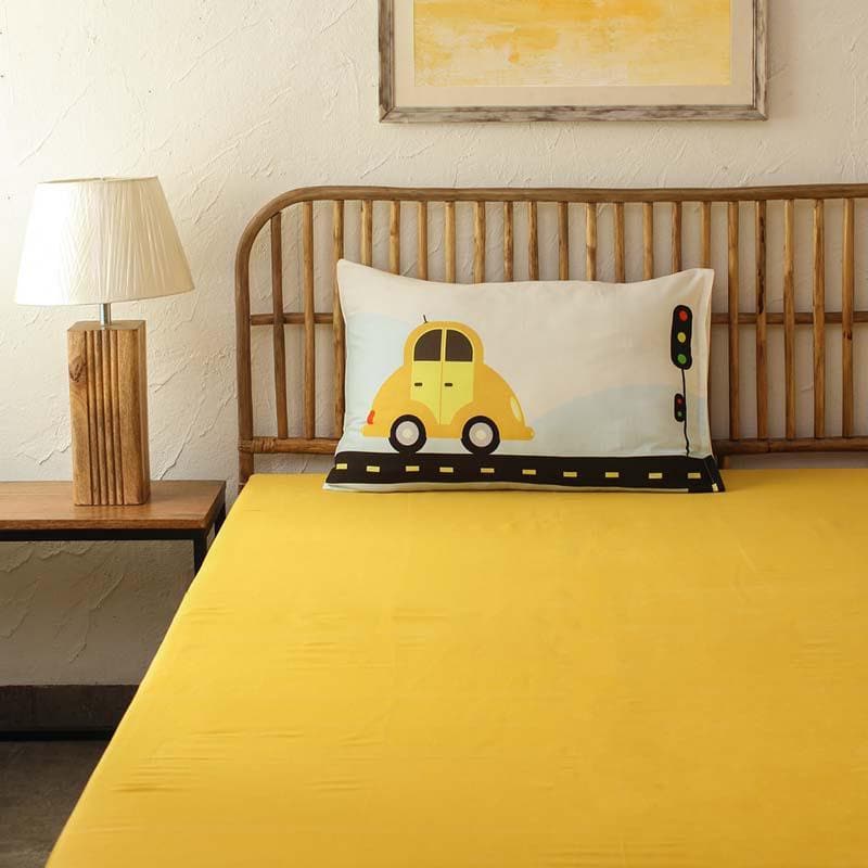 Bedsheets - Joy Ride Bedsheet Set - Yellow