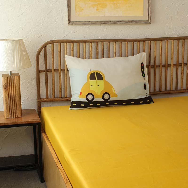 Bedsheets - Joy Ride Bedsheet Set - Yellow