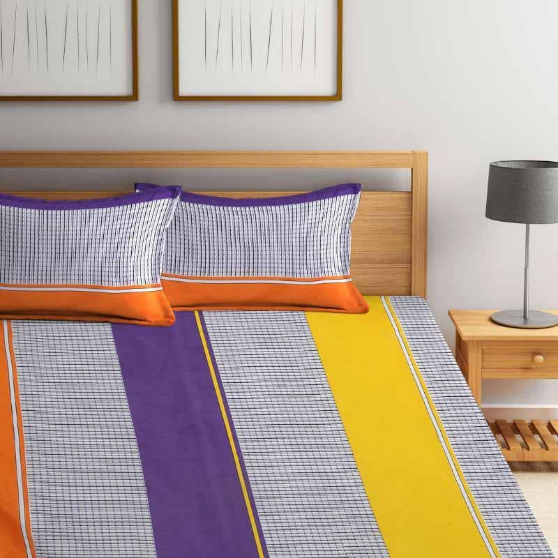 Buy Pin Stripe Affair Bedsheet Bedsheets from Vaaree