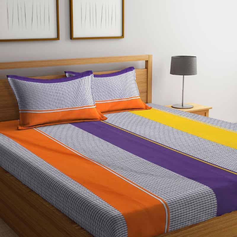 Buy Pin Stripe Affair Bedsheet Bedsheets from Vaaree