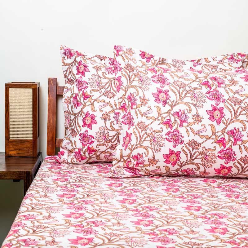 Buy Pink Parade Bedsheet Bedsheets from Vaaree