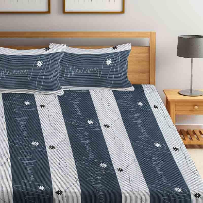 Buy Pinstripes Drama Bedsheet Bedsheets from Vaaree