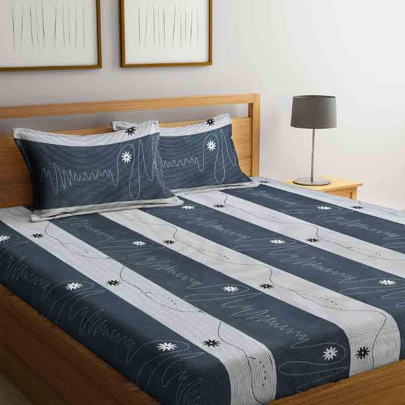 Buy Pinstripes Drama Bedsheet Bedsheets from Vaaree