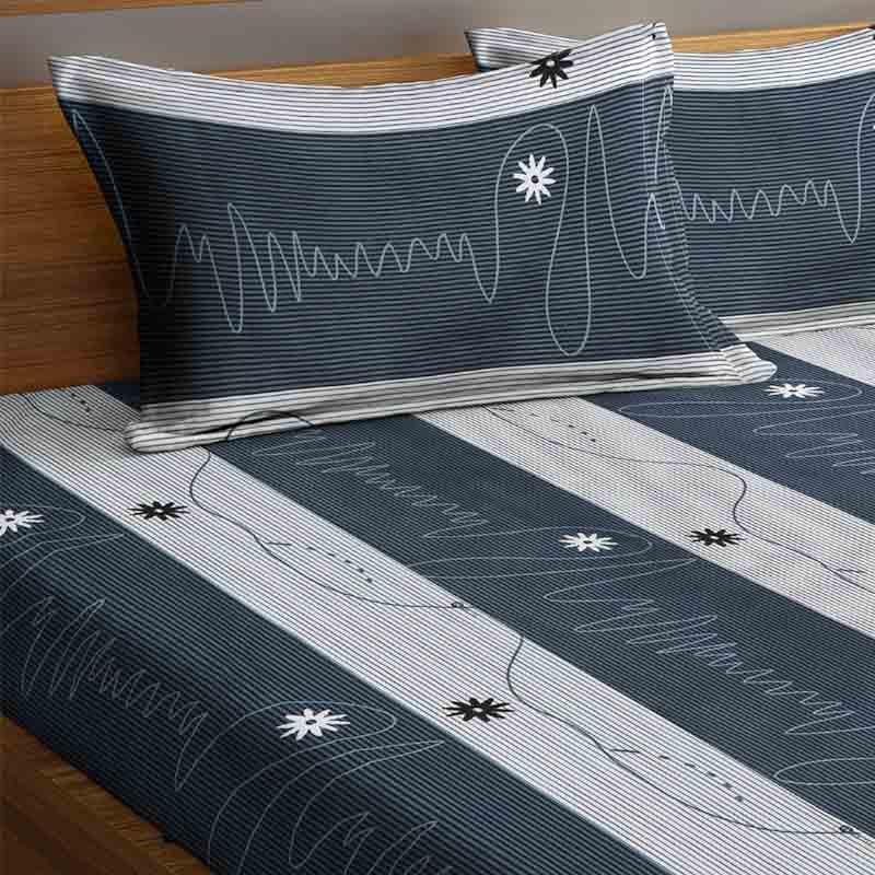 Buy Pinstripes Drama Bedsheet Bedsheets from Vaaree