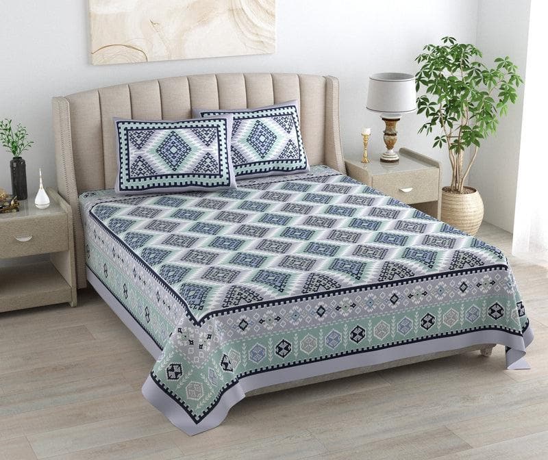 Buy Rhombic Printed Bedsheet Bedsheets from Vaaree