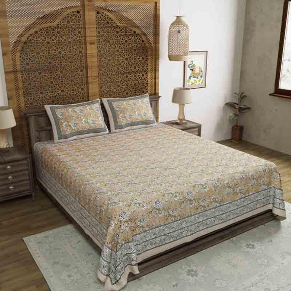 Buy Rose Garden Bedsheet - Brown Bedsheets from Vaaree