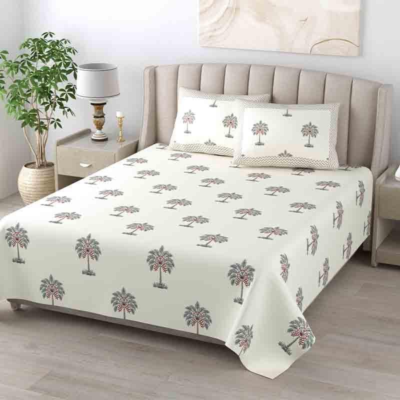 Bedsheets - Sago Palm Bedsheet - Grey