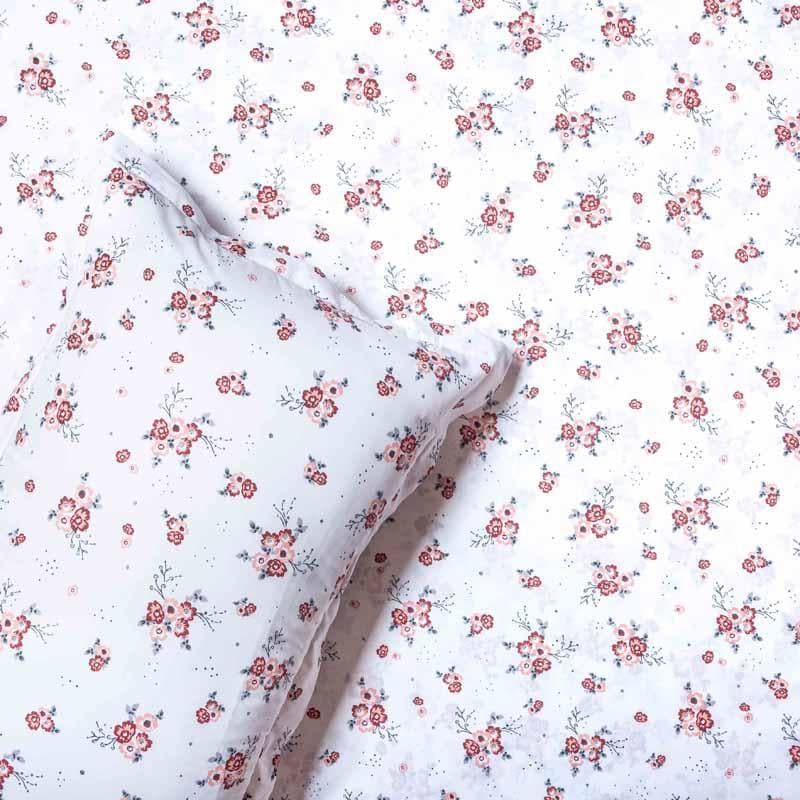 Buy Scattered Blooms Bedsheet - Maroon Bedsheets from Vaaree