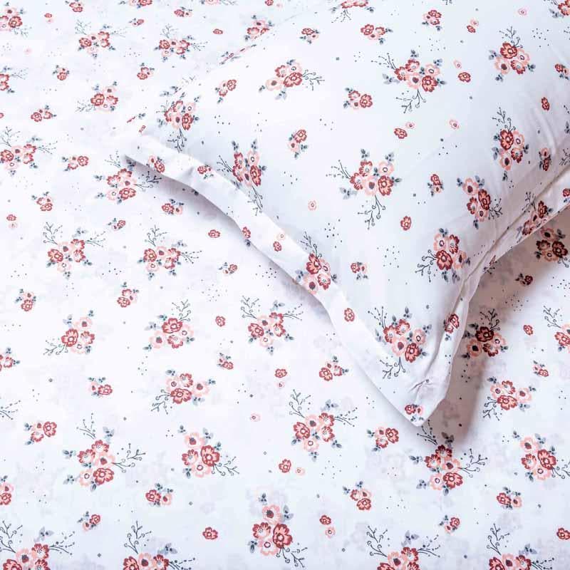 Buy Scattered Blooms Bedsheet - Maroon Bedsheets from Vaaree