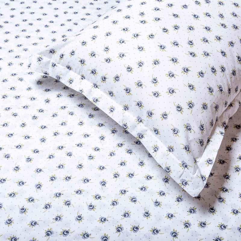 Buy Serene Blooms Bedsheet - Grey Bedsheets from Vaaree