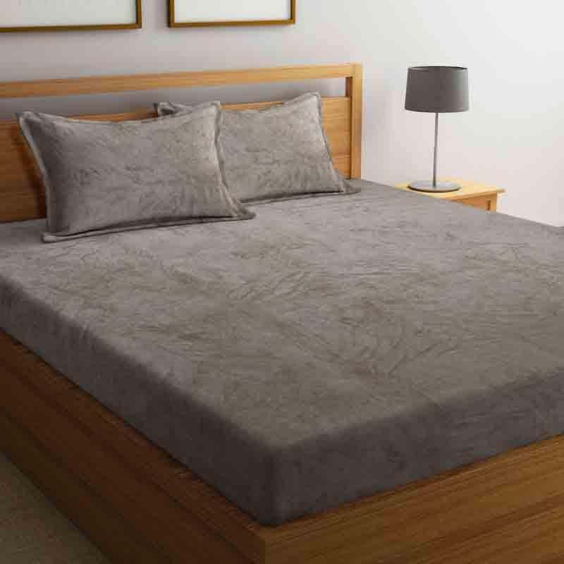 Buy Solid Dust Bedsheet - Grey Bedsheets from Vaaree