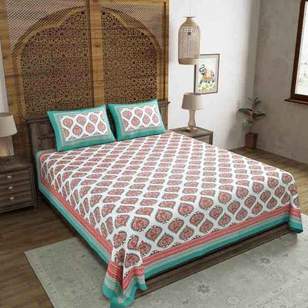 Buy Spade Bedsheet - Turquoise Bedsheets from Vaaree