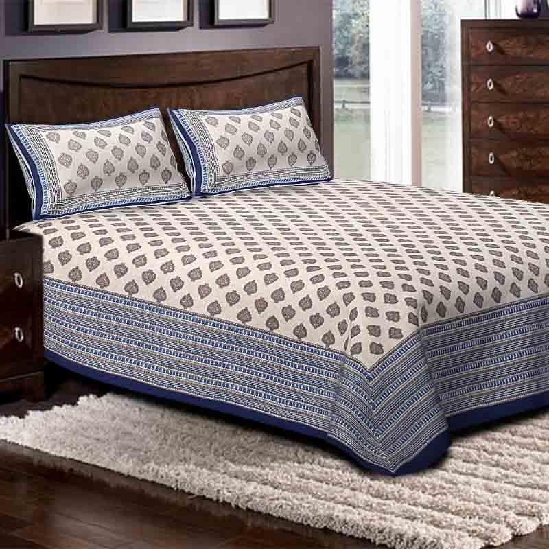 Buy Spade Butta Bedsheet - Blue Bedsheets from Vaaree