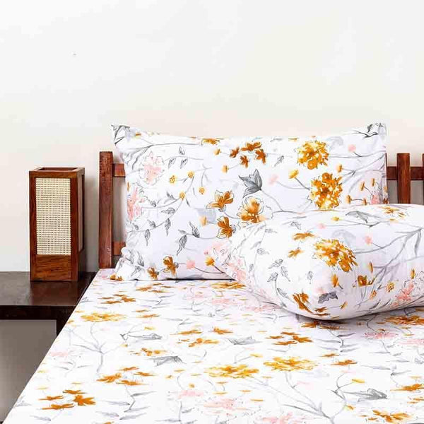 Buy Spring Season Bedsheet - Yellow Bedsheets from Vaaree