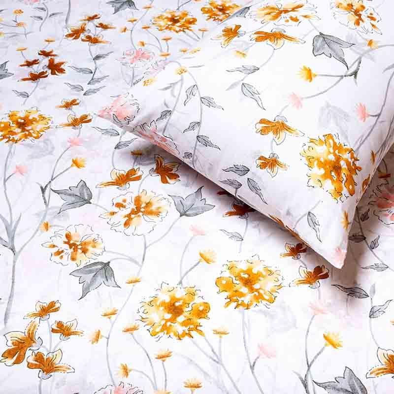 Buy Spring Season Bedsheet - Yellow Bedsheets from Vaaree