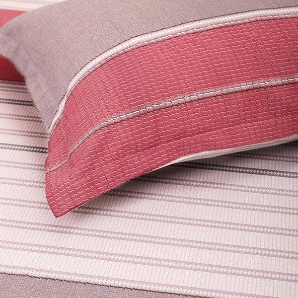 Buy Bedsheets - Striped Lavender Bedsheet at Vaaree online