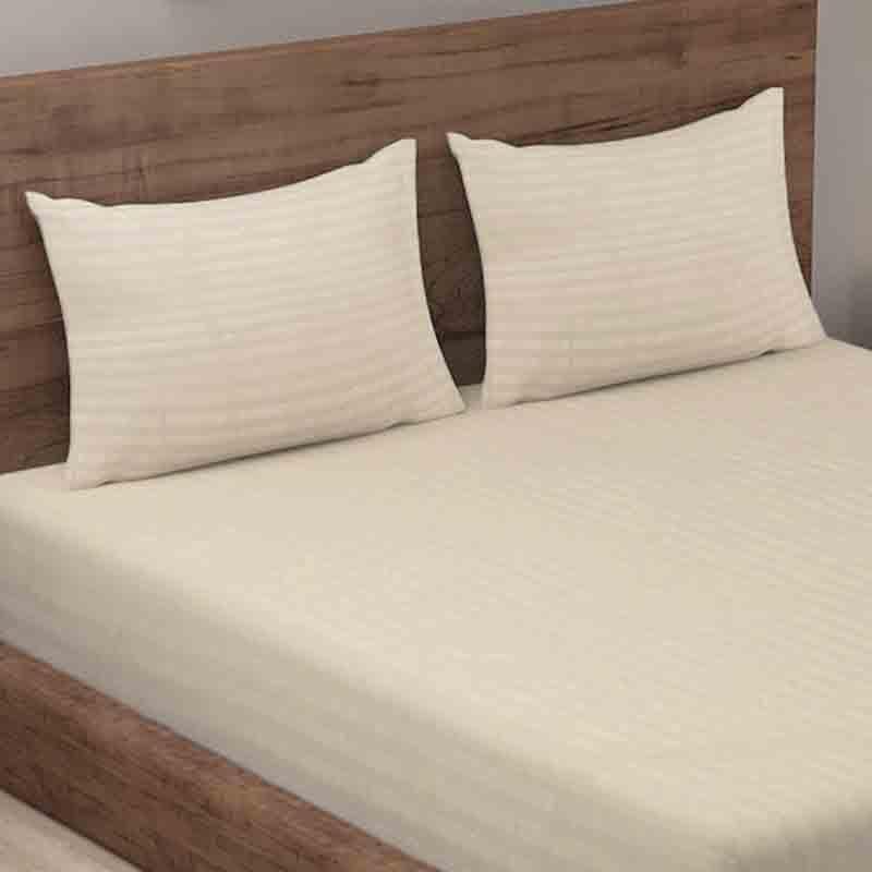 Buy Striped Wonder Bedsheet - Cream Bedsheets from Vaaree