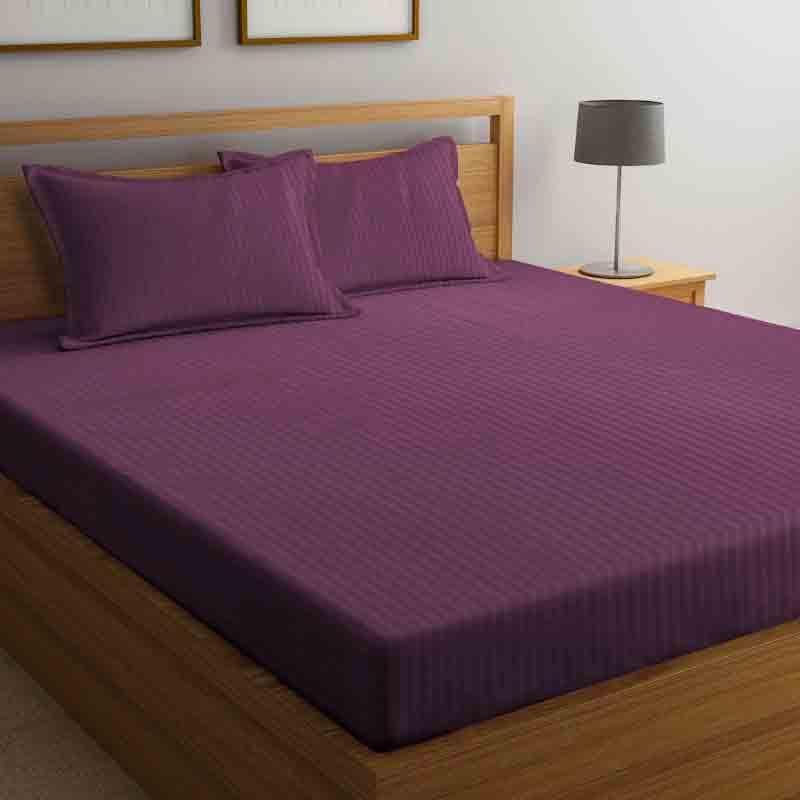 Buy Striped Wonder Bedsheet - Magenta Bedsheets from Vaaree