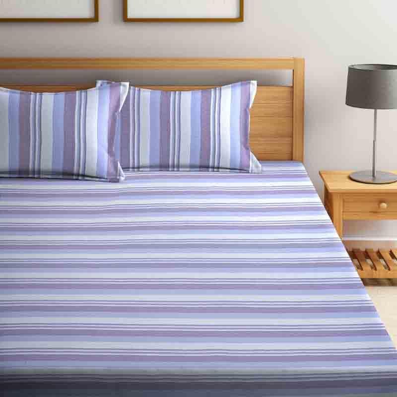 Buy Subtle Stripes Bedsheet Bedsheets from Vaaree