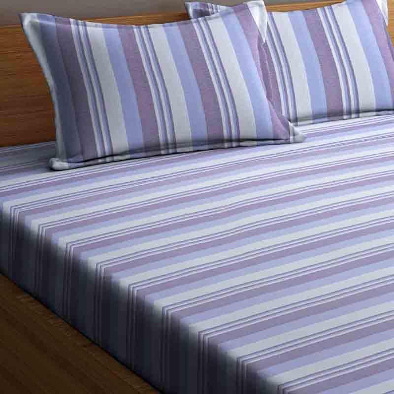 Buy Bedsheets - Subtle Stripes Bedsheet at Vaaree online