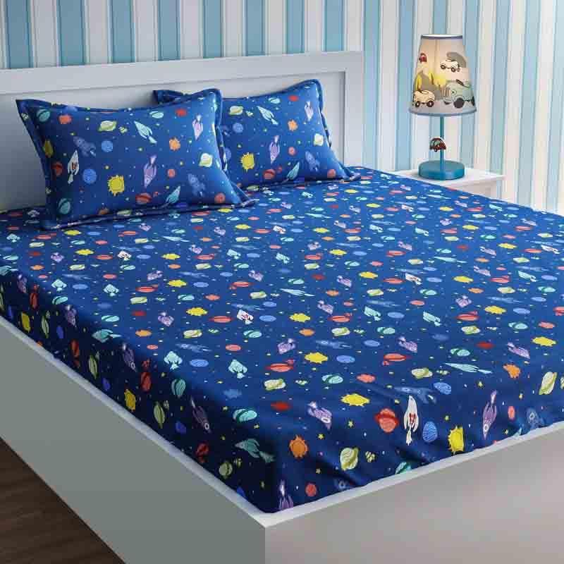 Buy Take-Off to Galaxy Bedsheet Bedsheets from Vaaree